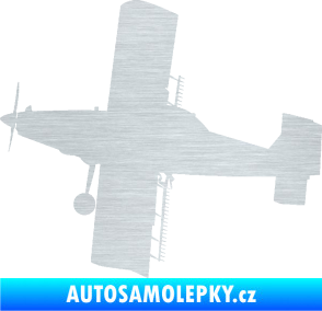 Samolepka Práškovací letoun Čmelák levá škrábaný hliník