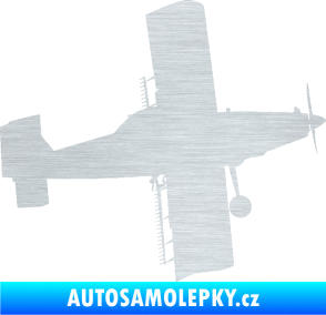 Samolepka Práškovací letoun Čmelák pravá škrábaný hliník