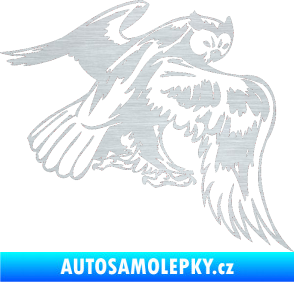 Samolepka Predators 100 pravá sova škrábaný hliník