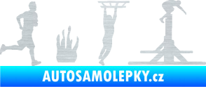 Samolepka Překážkové závody 001 pravá OCR škrábaný hliník