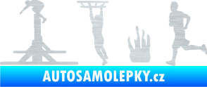 Samolepka Překážkové závody 001 levá OCR škrábaný hliník
