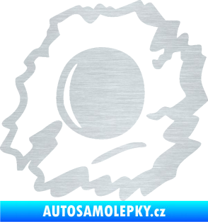Samolepka Průstřel 002 levá škrábaný hliník