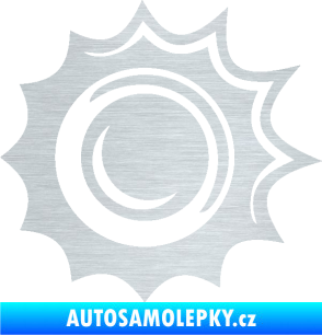 Samolepka Průstřel 003 levá škrábaný hliník
