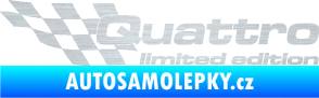 Samolepka Quattro limited edition levá škrábaný hliník