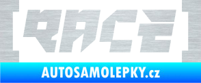 Samolepka Race nápis škrábaný hliník