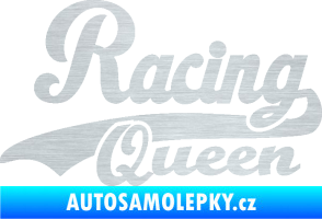 Samolepka Racing Queen nápis škrábaný hliník