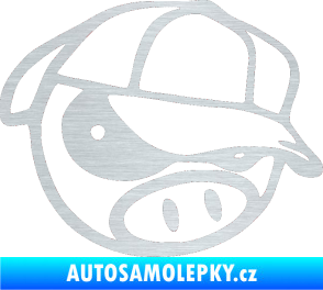 Samolepka Rally pig 003 pravá škrábaný hliník