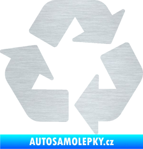 Samolepka Recyklace 001 symbol škrábaný hliník