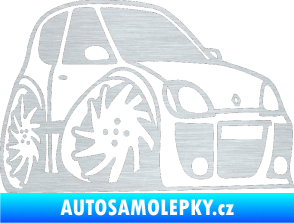 Samolepka Renault Clio sport karikatura pravá škrábaný hliník