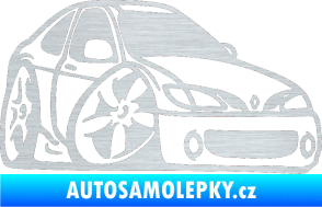 Samolepka Renault Megane karikatura pravá škrábaný hliník