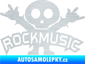 Samolepka Rock music fanda škrábaný hliník