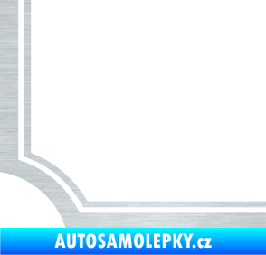 Samolepka Rohová samolepka 004 pravá škrábaný hliník