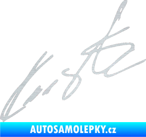 Samolepka Podpis Roman Kresta  škrábaný hliník