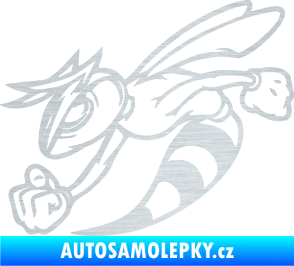 Samolepka Rozzuřená vosa 001 levá škrábaný hliník