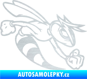Samolepka Rozzuřená vosa 001 pravá škrábaný hliník