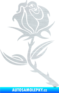 Samolepka Růže 002 levá škrábaný hliník