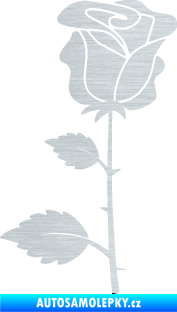 Samolepka Růže 007 levá škrábaný hliník