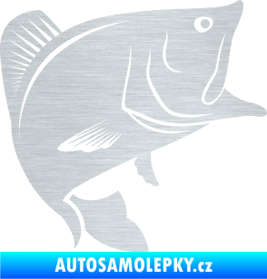 Samolepka Ryba 009 pravá škrábaný hliník