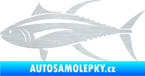 Samolepka Ryba 013 levá tuňák škrábaný hliník
