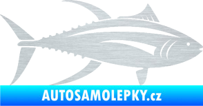 Samolepka Ryba 013 pravá tuňák škrábaný hliník