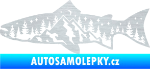 Samolepka Ryba 021 levá noční rybaření škrábaný hliník