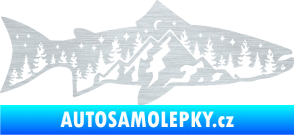 Samolepka Ryba 021 pravá noční rybaření škrábaný hliník