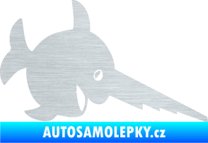 Samolepka Ryba 023 piloun pravá škrábaný hliník