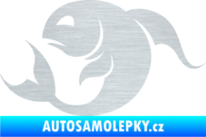 Samolepka Ryby 002 levá škrábaný hliník