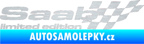 Samolepka Saab limited edition pravá škrábaný hliník