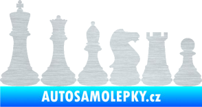 Samolepka Šachy 001 levá škrábaný hliník