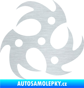 Samolepka Samolepka na víčko od nádrže 005 škrábaný hliník