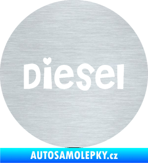 Samolepka Samolepka na víčko od nádrže 006 diesel škrábaný hliník