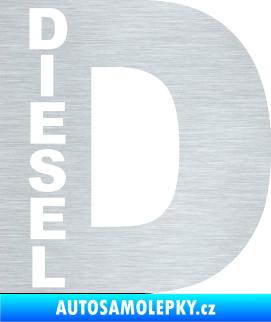 Samolepka Samolepka na víčko od nádrže 010 diesel škrábaný hliník