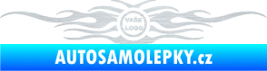 Samolepka Samolepka na zadní sklo plameny se znakem škrábaný hliník