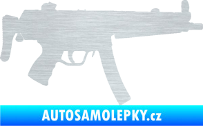 Samolepka Samopal 001 pravá škrábaný hliník
