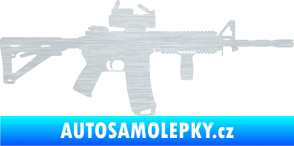Samolepka Samopal 003 pravá škrábaný hliník
