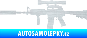 Samolepka Samopal 006 levá škrábaný hliník