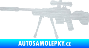 Samolepka Samopal 008 levá škrábaný hliník