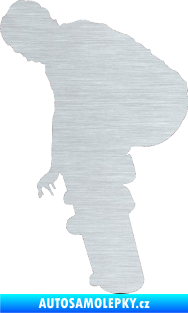 Samolepka Skateboard 003 levá škrábaný hliník