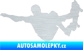 Samolepka Skateboard 007 levá škrábaný hliník