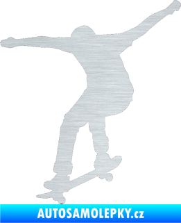 Samolepka Skateboard 011 levá škrábaný hliník