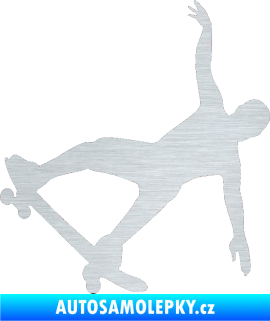 Samolepka Skateboard 013 levá škrábaný hliník