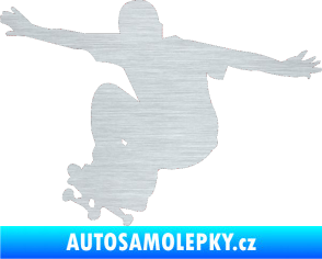Samolepka Skateboard 014 levá škrábaný hliník