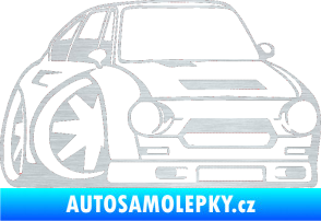 Samolepka Škoda 110r karikatura pravá škrábaný hliník
