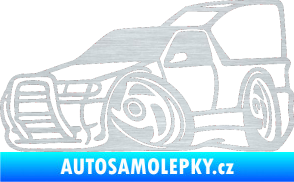 Samolepka Škoda Felicia pickup karikatura levá škrábaný hliník