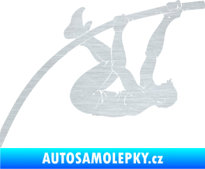 Samolepka Skok o tyči 001 pravá atletika škrábaný hliník