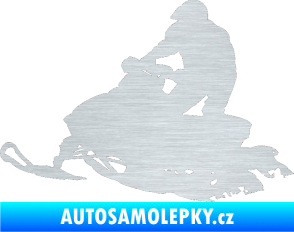 Samolepka Sněžný skútr 001 levá škrábaný hliník