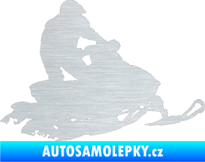 Samolepka Sněžný skútr 001 pravá škrábaný hliník