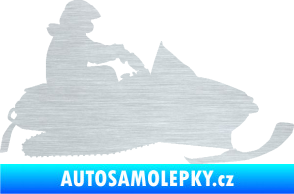 Samolepka Sněžný skútr 002 pravá škrábaný hliník