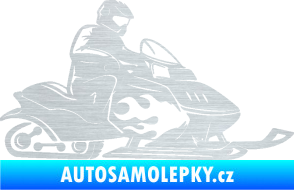 Samolepka Sněžný skútr pravá škrábaný hliník